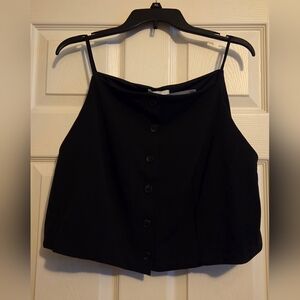 H&M Black Button-Up Camisole